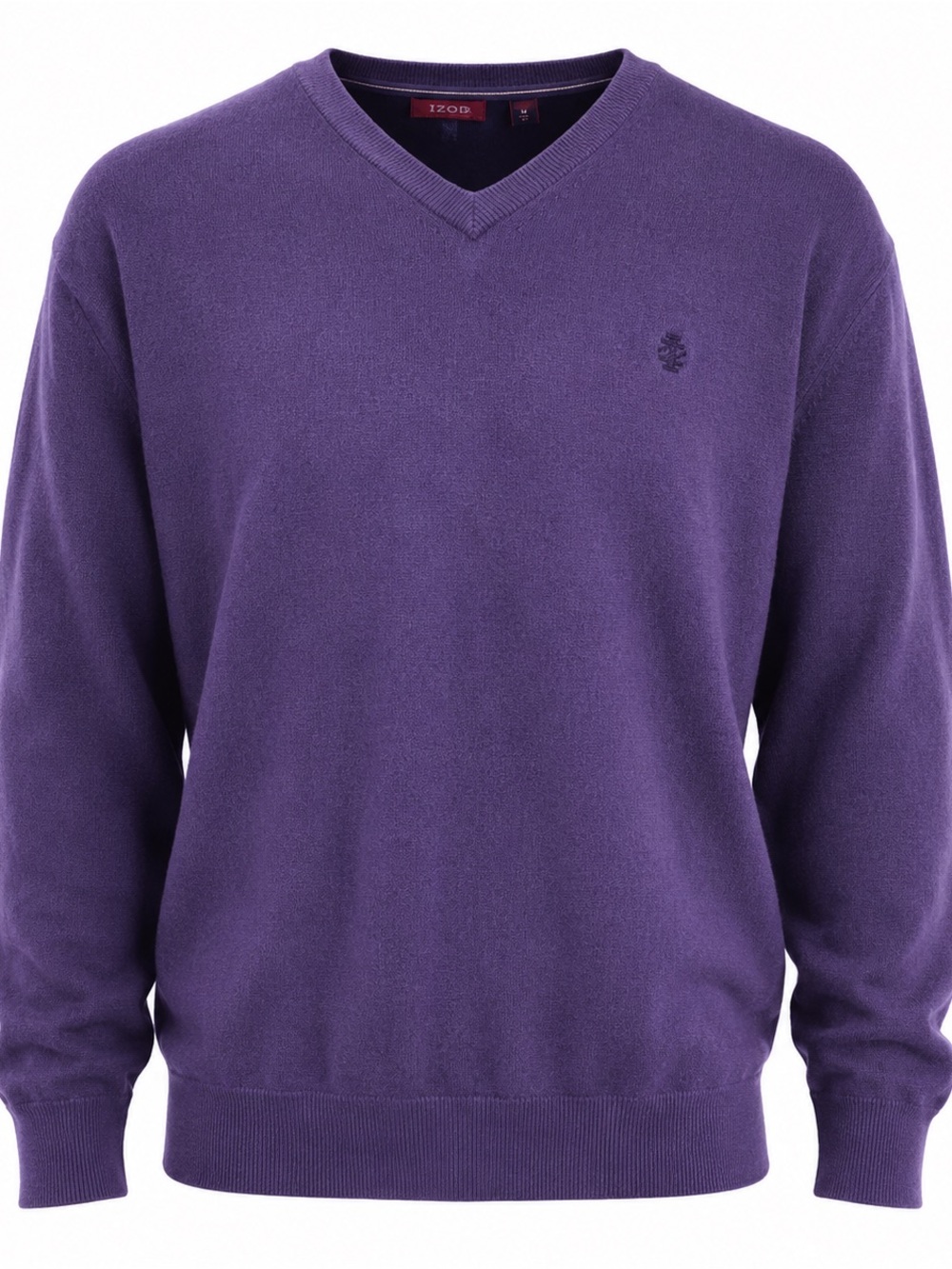 Izod Men's Purple V-Neck Sweater